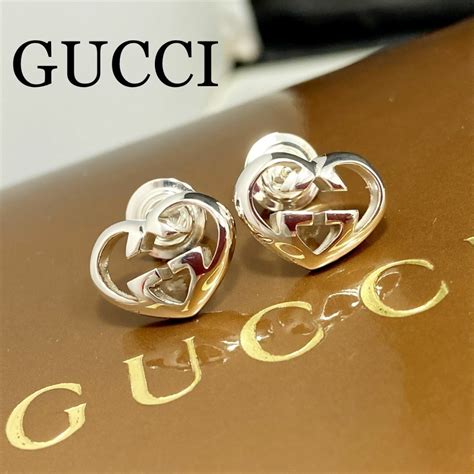 gucci ハートピアス|Gucci インターロッキングG ハート付き ピアス.